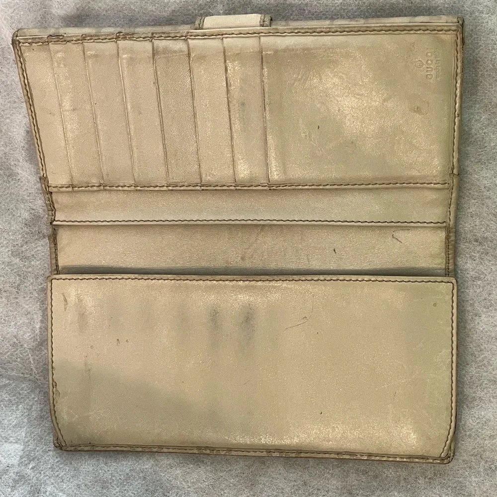 AUTHENTIC VINTAGE GUCCI GUCCISSIMA LEATHER BI-FOLD LONG WALLET - GG MONOGRAM - Picture 11 of 15